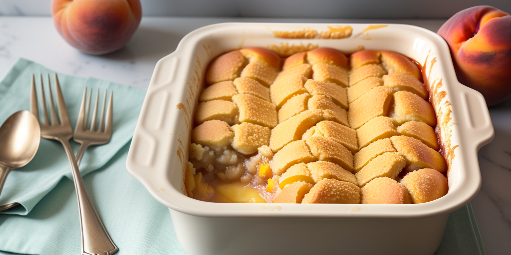 peach cobbler in the microwave
