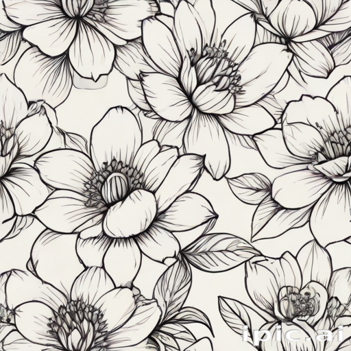 flower line work