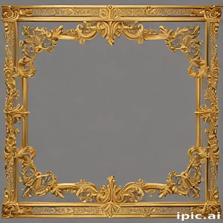 transparent background gold border