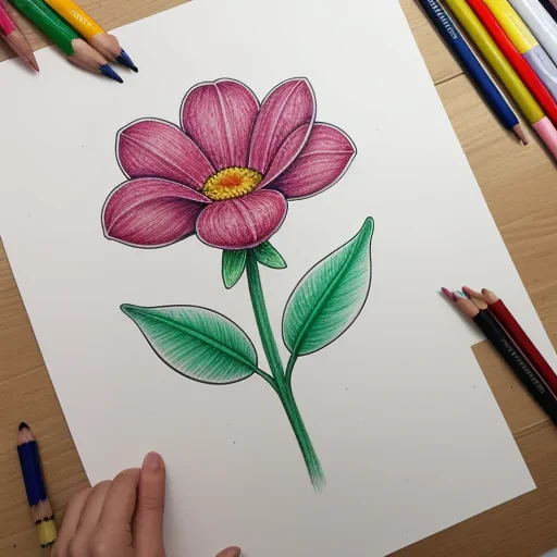 colourful flower drawing
