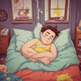 sleeping in cartoons