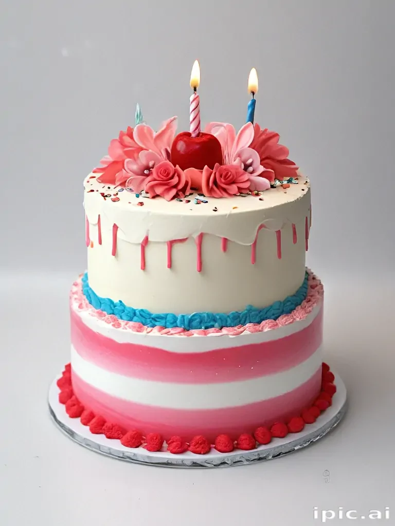 transparent birthday cake