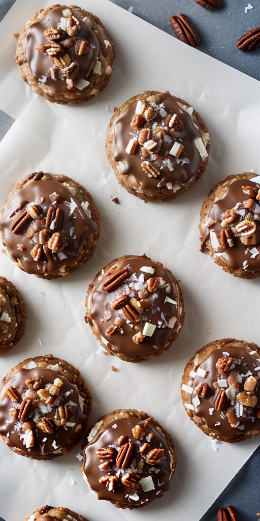 no bake coconut pecan praline cookies