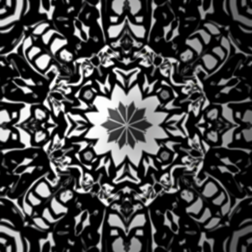 Create an abstract black and white design with intricate geometric patterns, using a 50mm lens, f/1.8 aperture, 1/125 sec shutter speed, and ISO 100, captured from a top-down view to enhance depth and detail, photograph style, DSLR camera type.