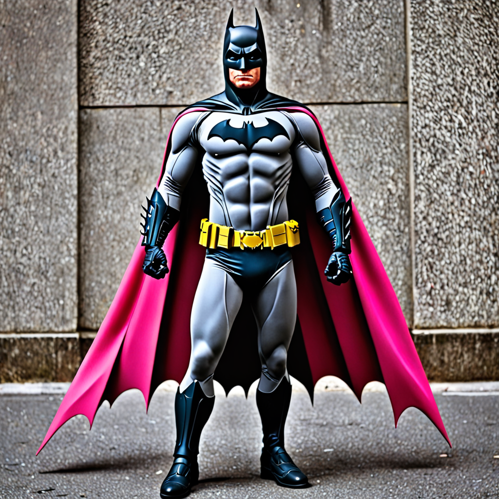 Batman Rosa Batman com traje rosa
