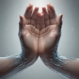 transparent prayer hands