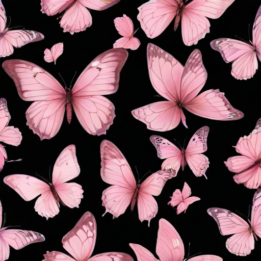 pink butterflies aesthetic