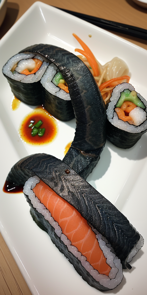 freshwater eel at a sushi bar