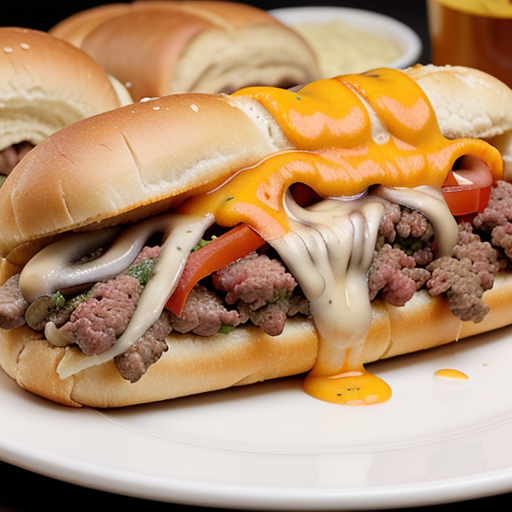philly cheese steak with ground beef
