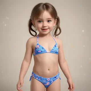 ai art little girl bikini