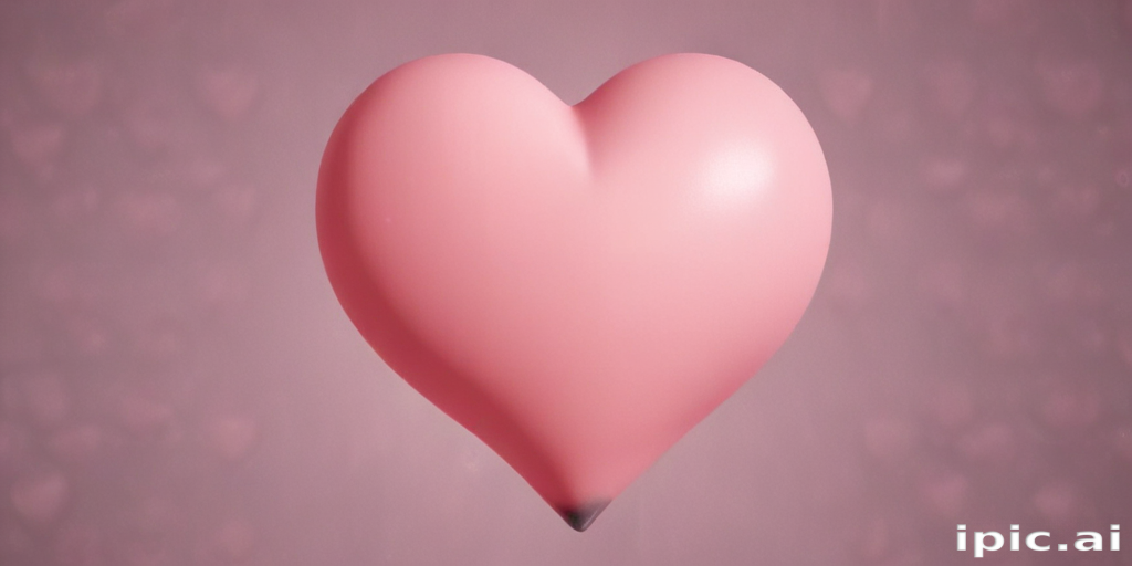 Soft Pink Heart Floating Against a Gentle Blurred Background of Love