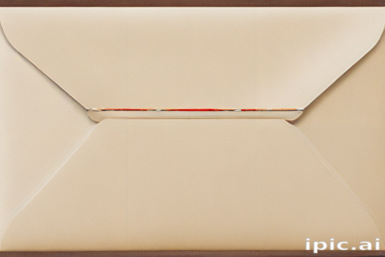 Subtle Envelope Elegant Beige Envelope with a Subtle Metallic Closure for Formal ...