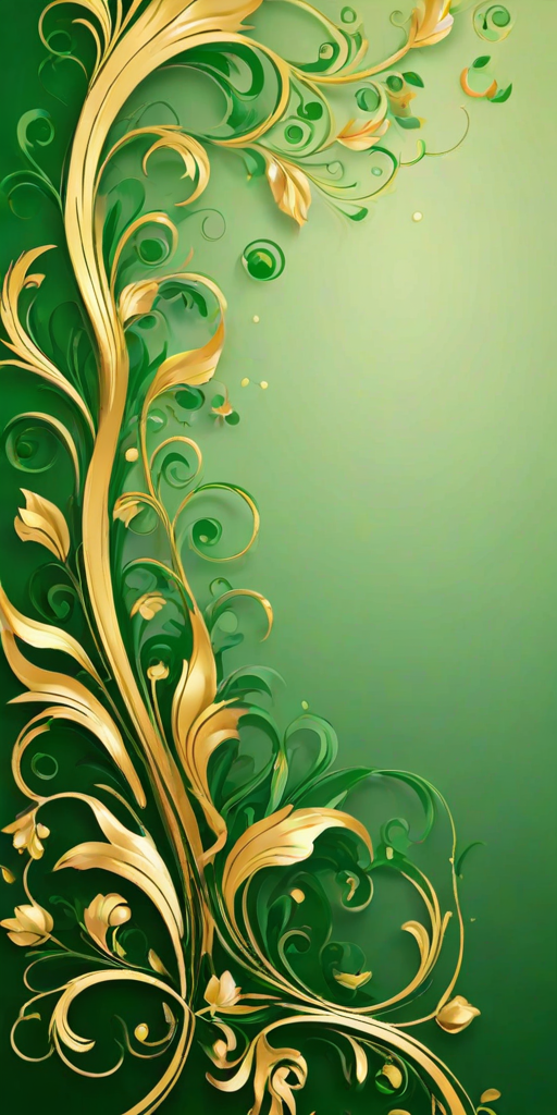 gold and green background