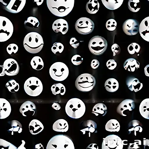 white smiley face black background