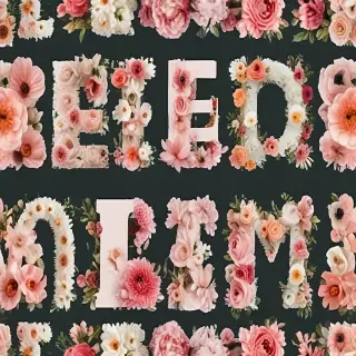 floral letters