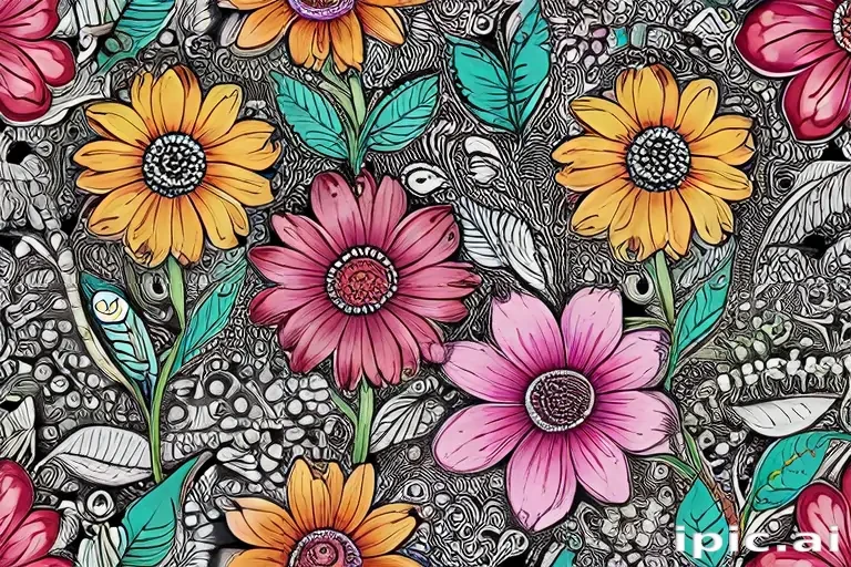 flower doodle art