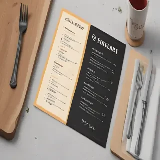 restaurant menu mockup