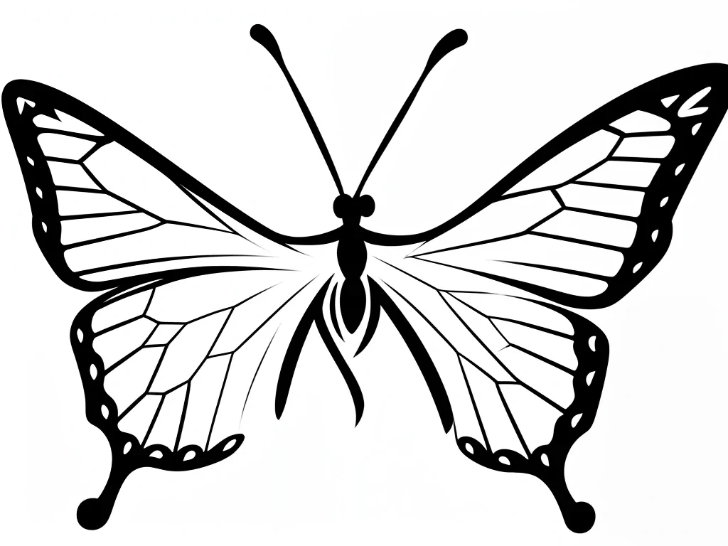 outline of butterfly