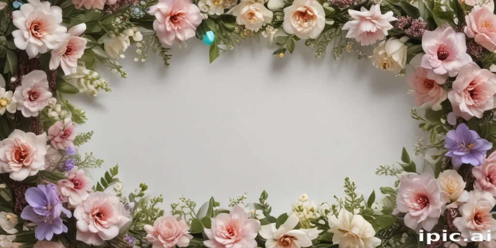 frame with flowers