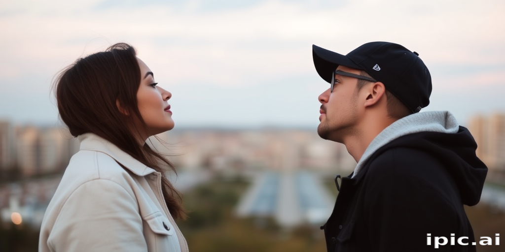 couple kissing aesthetic