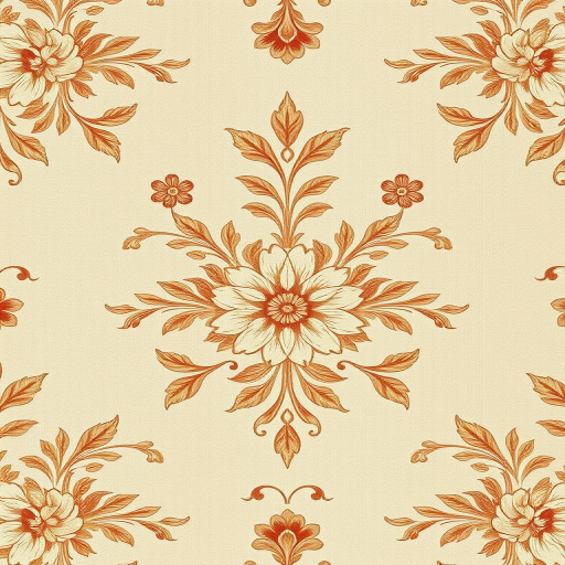 generate a vintage floral wallpaper pattern with muted pastel colors and intricate detailing in a symmetrical layout, captured with a DSLR camera at f/8, ISO 100, 1/125 sec, using a macro lens from a straight-on view to enhance texture and color richness
