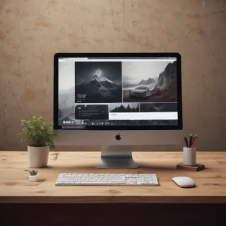computer website mockup