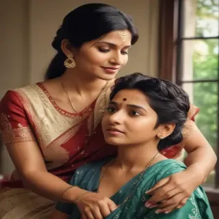 indian mom and son