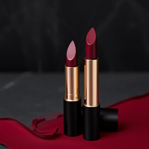 Deep burgundy matte lipstick "Midnight Velvet" with a velvety texture and rich pigmentation, ideal for formal events and dramatic looks, infused with moisturizing oils