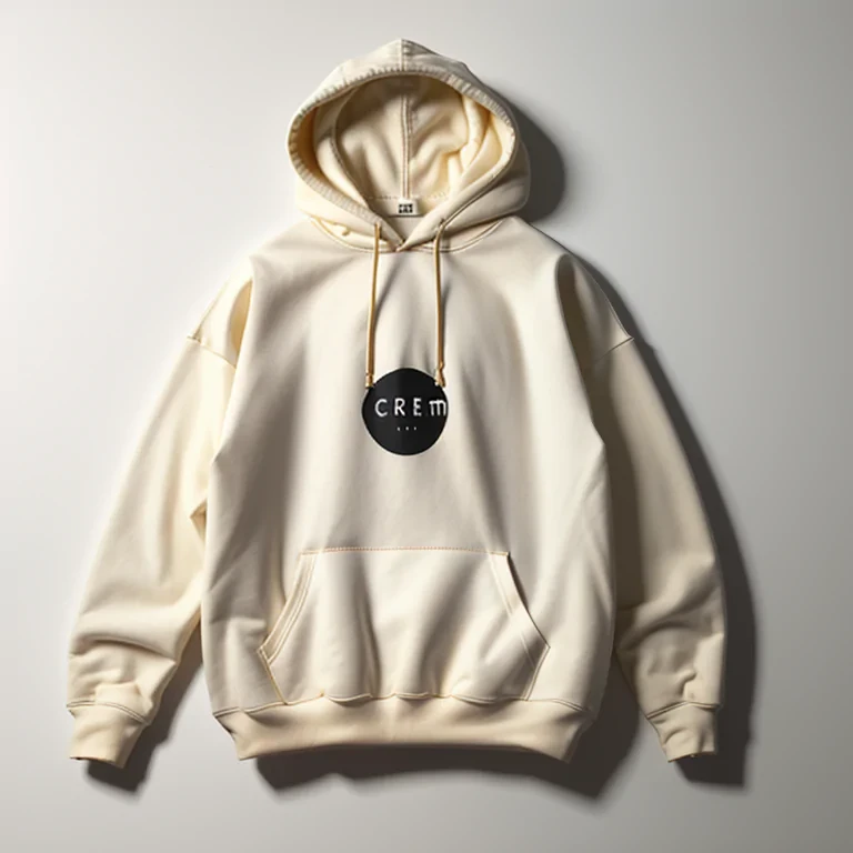 cream hoodie mockup