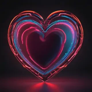 neon heart png