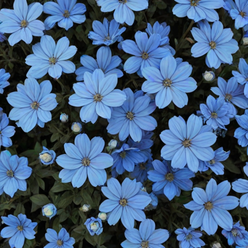 blue flowers aesthetic