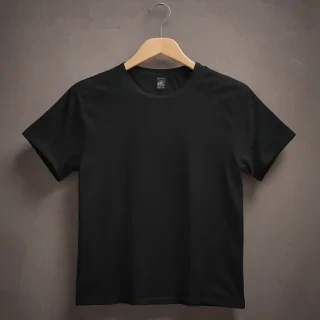 black t-shirt mockup