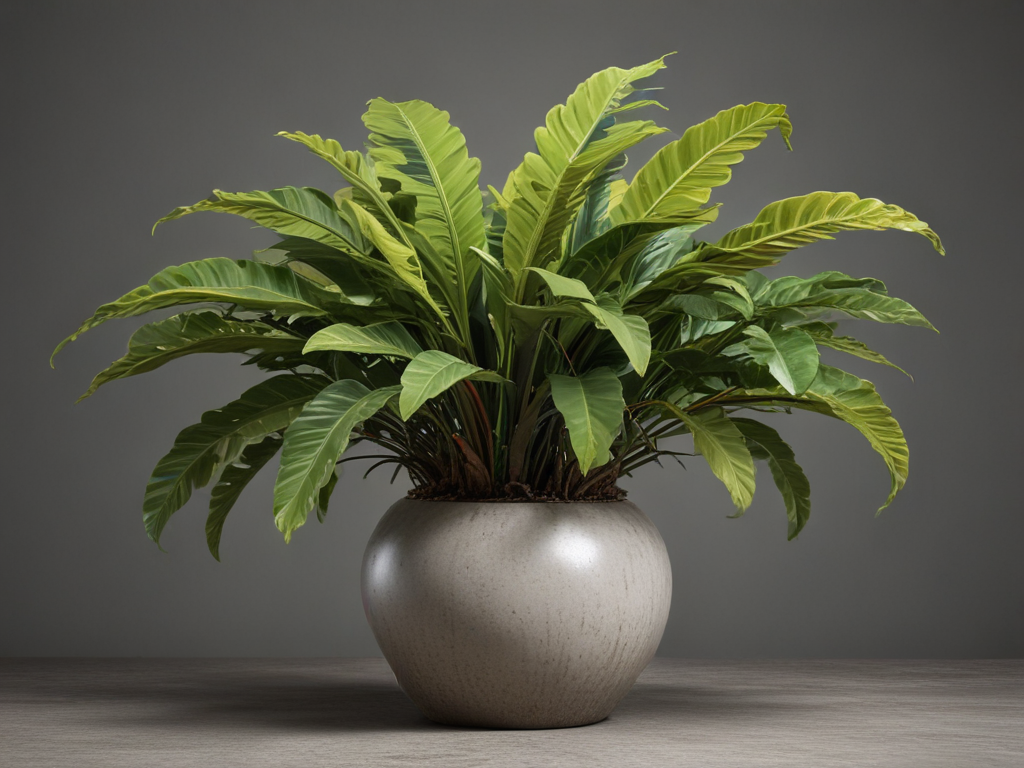 Vibrant Indoor Plant Displaying Lush Green Leaves in Elegant Pot