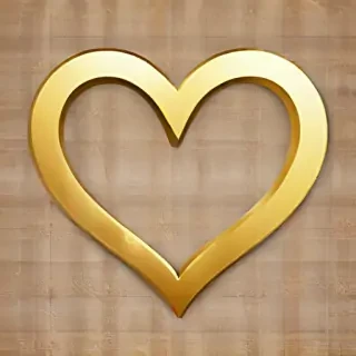 gold heart clipart