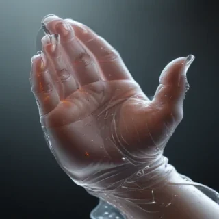 transparent prayer hands