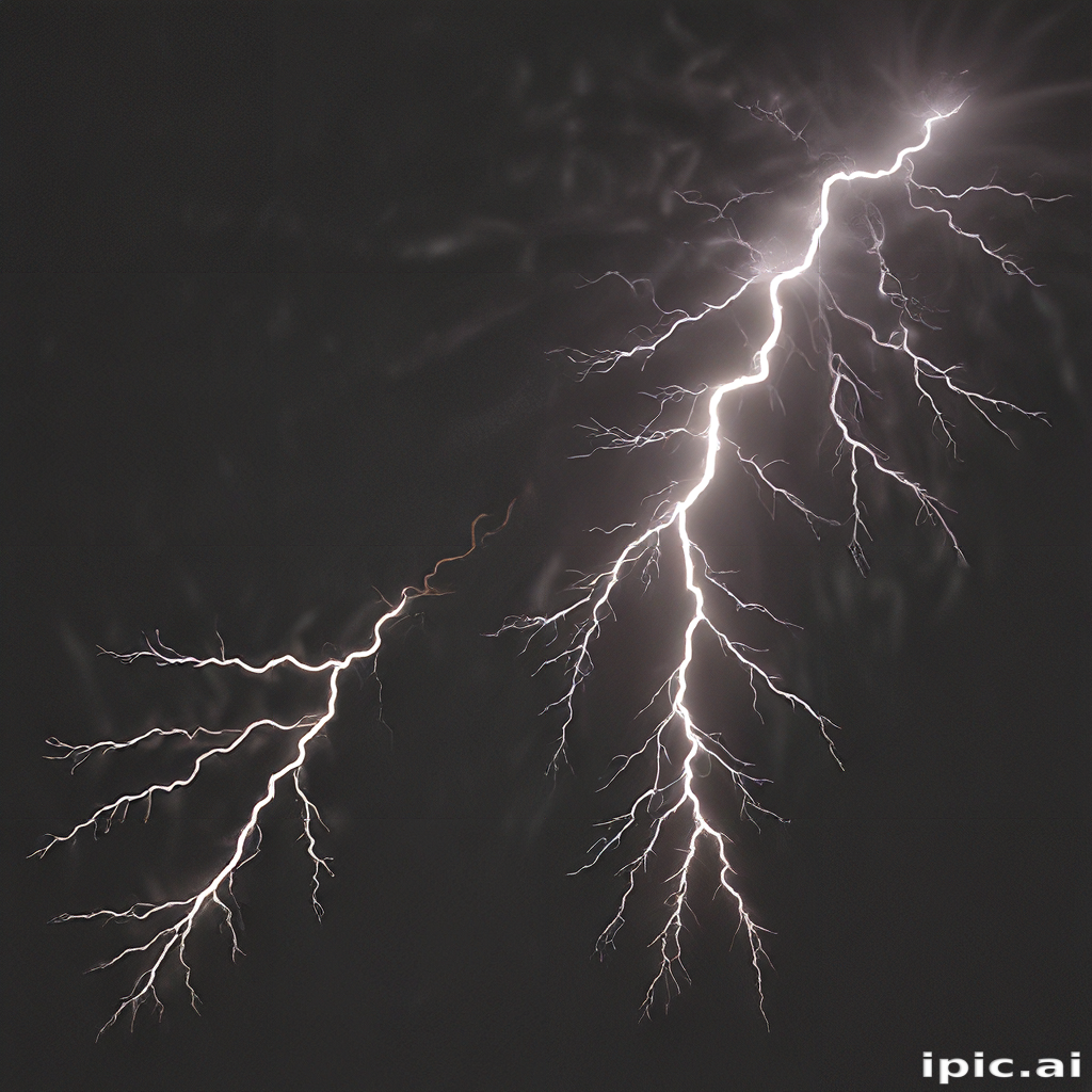 Striking Display of Nature's Power: A Dramatic Lightning Bolt ...
