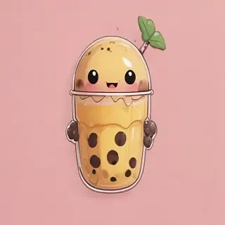 aesthetic cute boba wallpaper