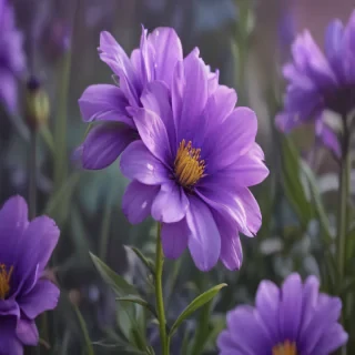 purple flowers background