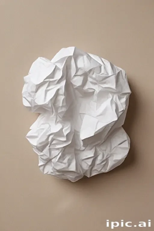 crumpled up paper