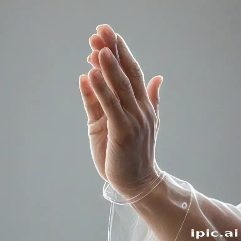 transparent praying hands