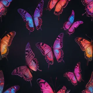 neon butterfly wallpaper
