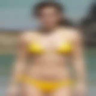 emma watson yellow bikini