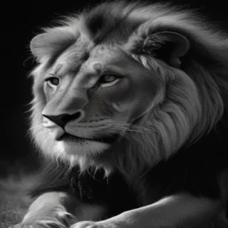 lion black and white pictures