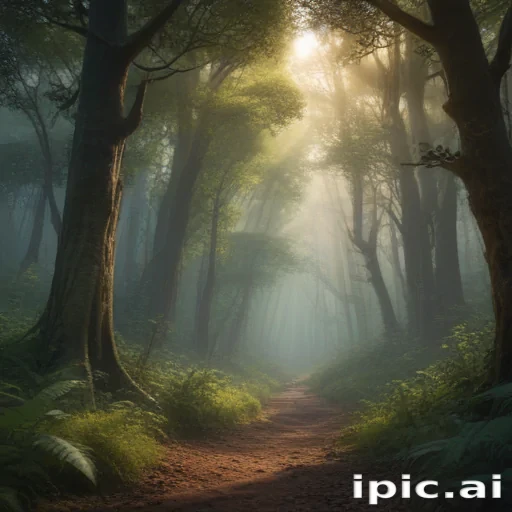 beautiful magical forest background