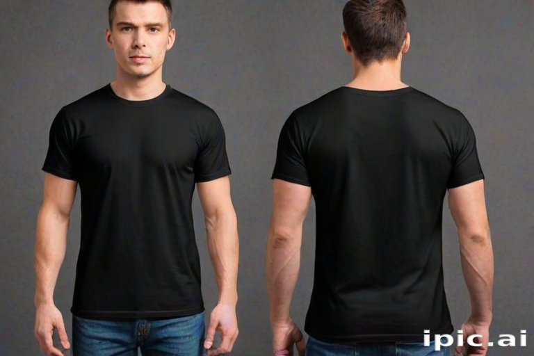 black t-shirt mockup
