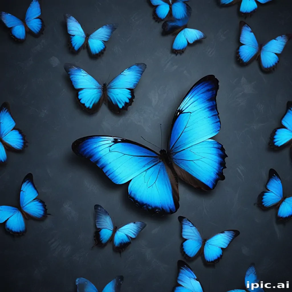 blue butterfly background