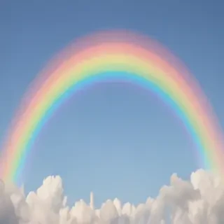 pastel coloured rainbow