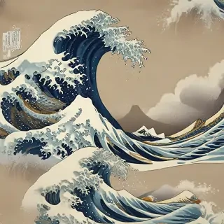 great wave wallpaper