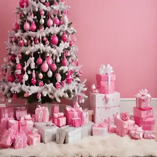 pink christmas pictures