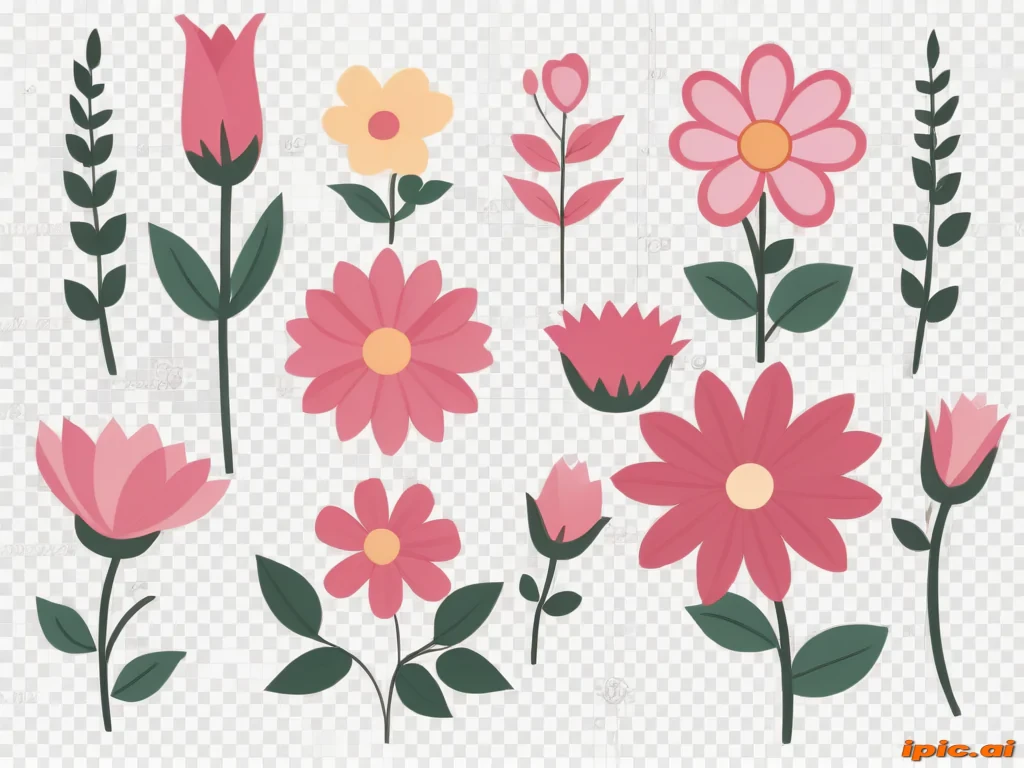 flowers clip art transparent background